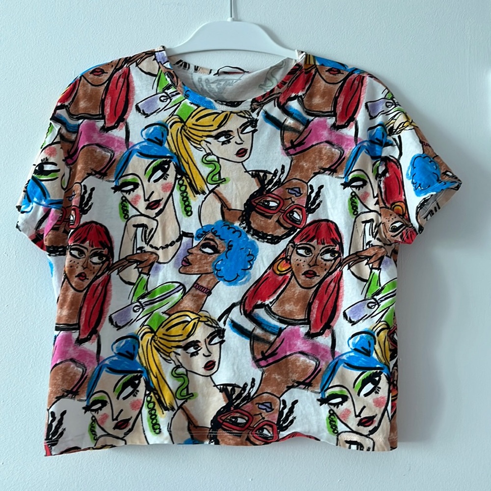 ZARA women motif tee